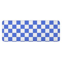 Blue and White Checkered Pattern Kitchen Rug Mat,Kitchen Runner Rugs Non Skid Washable,Decorative Kitchen Floor Mats for Kitchen,Sink,Laundry,17"x47.2"