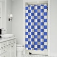 thumbnail image 1 of Blue and White Checkered Pattern Shower Curtain 36"x72" ,Bathroom Decorative Shower Curtains Set with 12 Hooks,Modern Waterproof Washable Shower Curtain, 1 of 6