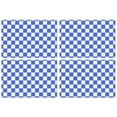thumbnail image 1 of Blue and White Checkered Pattern Summer Placemats Table Placemats Set Of 4-Linen Kitchen Washable Placemats Table Mats 11.8"x17.7" Non-Slip Heat Resistant, 1 of 6