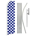 thumbnail image 1 of Blue & White Checkered Super Flag & Pole Kit, 1 of 1