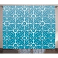 thumbnail image 1 of Blue and White Curtains 2 Panels Set, Anchors Pattern Nautical Marine Navigation Sailing Travel Destination, Window Drapes for Living Room Bedroom, 108W X 90L Inches, Pale Blue White, by Ambesonne, 1 of 3