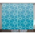 thumbnail image 1 of Blue and White Curtains 2 Panels Set, Anchors Pattern Nautical Marine Navigation Sailing Travel Destination, Window Drapes for Living Room Bedroom, 108W X 96L Inches, Pale Blue White, by Ambesonne, 1 of 3