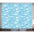 thumbnail image 1 of Ambesonne Blue White Curtains 2 Panel Set, Cartoon Sky Clouds, 108" x 108", Pale Blue Pale Blue, 1 of 3