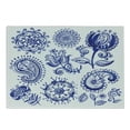 thumbnail image 1 of Blue and White Cutting Board, Old Fashioned Motifs in Watercolor Style Paisley Mandala Floral, Decorative Tempered Glass Cutting and Serving Board, Small Size, Navy Blue White, by Ambesonne, 1 of 1