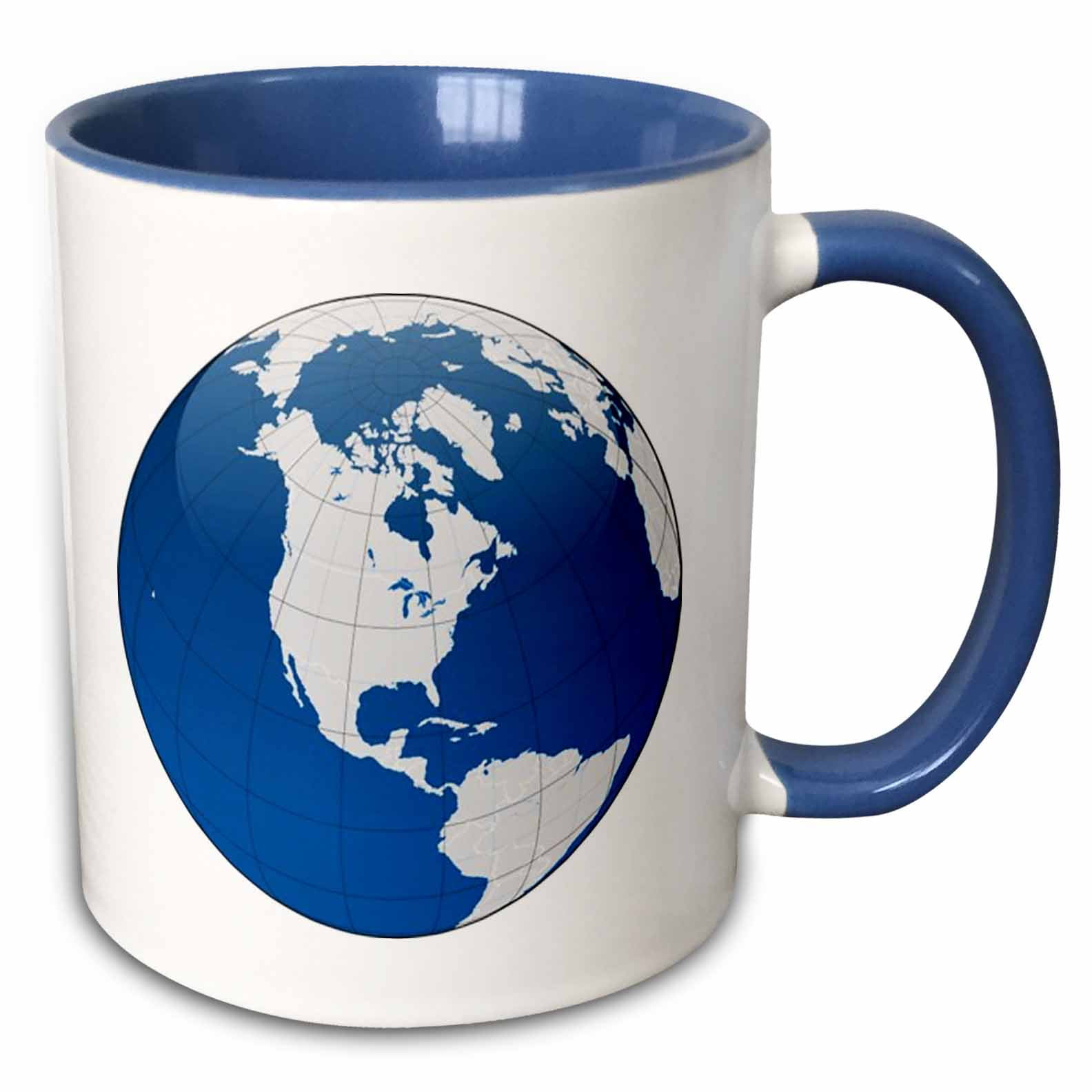 Blue White Earth Globe 11oz Magic Transforming Mug mug-43704-3