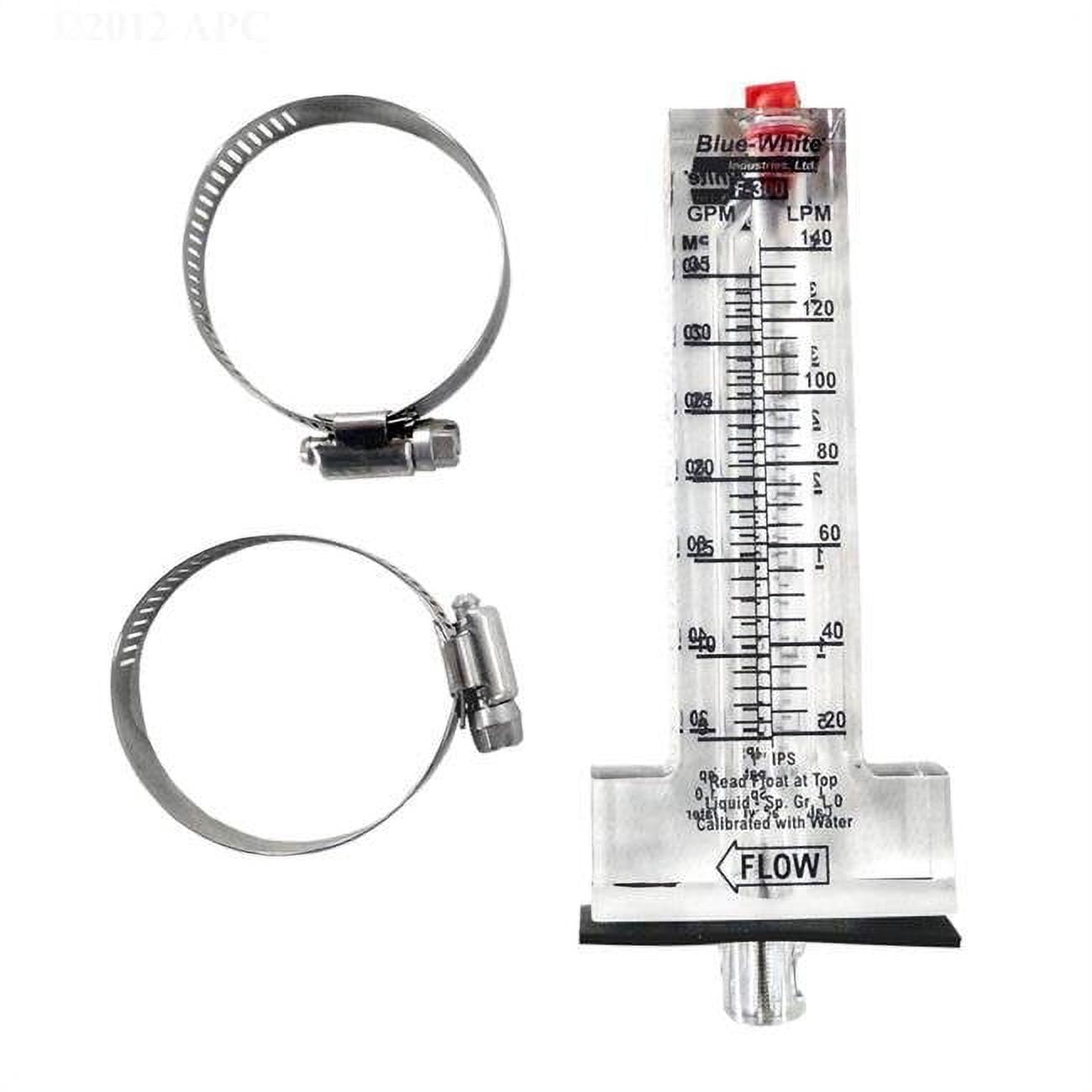 BlueWhite F30100P 1 in. Horizontal Standard Flow F300 Flowmeter 5 to