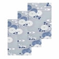 thumbnail image 1 of Blue White Floral Kitchen Dish Towels for Drying Dishes Set of 3, Spring Botanical Leaves Farmhouse Waffle Weave Microfiber Hand Tea Bathroom Towels Quick Dry & Absorbent Towel 15.7x23.6, 1 of 7
