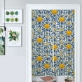 thumbnail image 1 of Blue White Floral Tiles Pattern Door Curtain Nordic Living Room DoorCurtain Porch Partition Curtain Kitchen Rative Half Curtain, 1 of 4