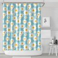 thumbnail image 1 of Blue White Flower Pattern Shower Curtain 72"x84" ,Bathroom Decorative Shower Curtains Set with 12 Hooks,Modern Waterproof Washable Shower Curtain, 1 of 6