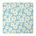 thumbnail image 1 of Blue White Flower Pattern Square Fitted Tablecloth with Elastic Edge,Square Table Cover,Washable Elastic Table Cover for Home Kitchen Party Decor 34"x34", 1 of 6