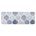 thumbnail image 1 of Blue and White Geometric Quatrefoil Pattern Kitchen Rug Mat,Kitchen Runner Rugs Non Skid Washable,Decorative Kitchen Floor Mats for Kitchen,Sink,Laundry,17"x47.2", 1 of 7