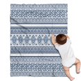 thumbnail image 1 of Blue and White Geometric Striped Pattern Blanket,Comfortable Soft Flannel Throw Blanket,All Season,Warm Lightweight Blankets for Sofa Bed Couch Living Room Chair,30"x40", 1 of 4