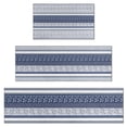 thumbnail image 1 of Blue and White Geometric Striped Pattern Kitchen Rugs Sets Of 3,Kitchen Runner Rugs Non Skid Washable,Decorative Kitchen Floor Mats for Kitchen,Sink,Laundry,17"x30"+ 17"x47" + 17"x59", 1 of 6