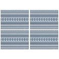 thumbnail image 1 of Blue and White Geometric Striped Pattern Summer Placemats Table Placemats Set Of 4-Linen Kitchen Washable Placemats Table Mats 11.8"x17.7"Non-Slip Heat Resistant, 1 of 6