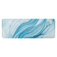 thumbnail image 1 of Blue White Gold Marble Pattern Kitchen Rug Mat,Kitchen Runner Rugs Non Skid Washable,Decorative Kitchen Floor Mats for Kitchen,Sink,Laundry,17"x47.2", 1 of 7