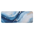 thumbnail image 1 of Blue White Gold Marble Pattern Kitchen Rug Mat,Kitchen Runner Rugs Non Skid Washable,Decorative Kitchen Floor Mats for Kitchen,Sink,Laundry,17"x47.2", 1 of 7
