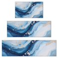 thumbnail image 1 of Blue White Gold Marble Pattern Kitchen Rugs Sets Of 3,Kitchen Runner Rugs Non Skid Washable,Decorative Kitchen Floor Mats for Kitchen,Sink,Laundry,17"x30"+ 17"x47" + 17"x59", 1 of 6