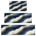 thumbnail image 1 of Blue White Gold Marble Pattern Kitchen Rugs Sets Of 3,Kitchen Runner Rugs Non Skid Washable,Decorative Kitchen Floor Mats for Kitchen,Sink,Laundry,17"x30"+ 17"x47" + 17"x59", 1 of 6