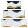 thumbnail image 1 of Blue White Gold Marble Pattern Kitchen Rugs Sets Of 3,Kitchen Runner Rugs Non Skid Washable,Decorative Kitchen Floor Mats for Kitchen,Sink,Laundry,17"x30"+ 17"x47" + 17"x59", 1 of 6