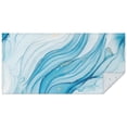 thumbnail image 1 of Blue White Gold Marble Pattern Rectangle Tablecloth 60"x120",Waterproof Polyester Rectangle Table Cloth, Wipeable Spillproof Polyester Tablecloth for Dining, Camping, Indoor and Outdoor, 1 of 6