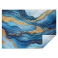 thumbnail image 1 of Blue White Gold Marble Pattern Rectangle Tablecloth 60"x84",Waterproof Polyester Rectangle Table Cloth, Wipeable Spillproof Polyester Tablecloth for Dining, Camping, Indoor and Outdoor, 1 of 5