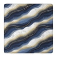 thumbnail image 1 of Blue White Gold Marble Pattern Square Fitted Tablecloth with Elastic Edge,Square Table Cover,Washable Elastic Table Cover for Home Kitchen Party Decor 36"x36", 1 of 6