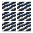 thumbnail image 1 of Blue White Gold Marble Pattern Summer Placemats Table Placemats Set Of 6-Linen Kitchen Washable Placemats Table Mats 11.8"x17.7" Non-Slip Heat Resistant, 1 of 5