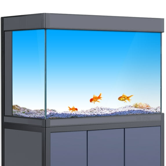 Blue White Gradient Aquarium Background Stickers - Fish Tank Reptile Terrarium Decor (Multiple sizes)