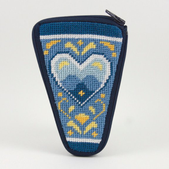 Blue  White Hearts Scissor Case