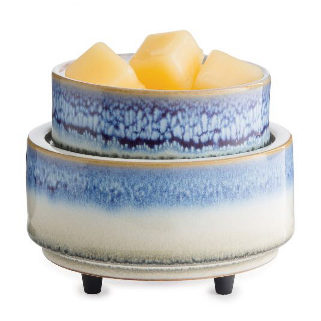 Blue & White Horizon Hot Plate Wax Warmer