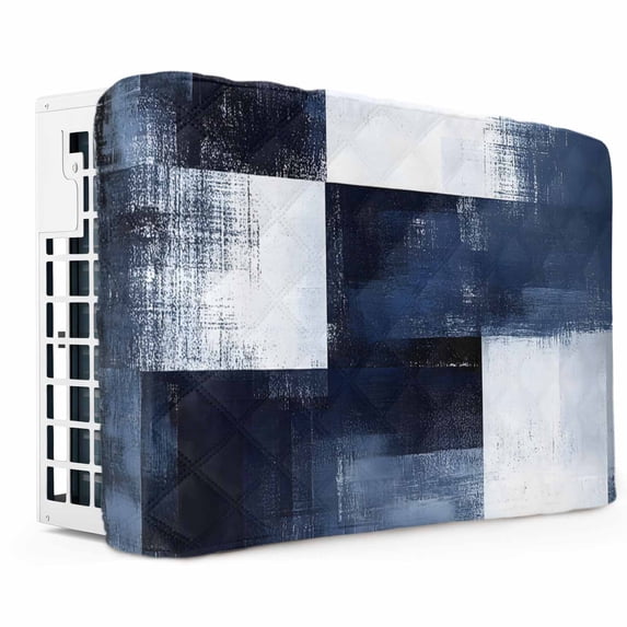 Window Kuling Unit Blue White Indoor Air Conditioner Covers for Window Units, Abstract ...
