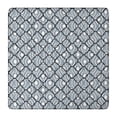 thumbnail image 1 of Blue and White Intricate Pattern Square Fitted Tablecloth with Elastic Edge,Square Table Cover,Washable Elastic Table Cover for Home Kitchen Party Decor 36"x36", 1 of 6
