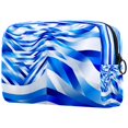 Blue White Israel Flag Prints Small Makeup Bag Pouch for Purse Travel