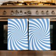 thumbnail image 1 of Blue White Kitchen Towels Set of 3, Farmhouse Striped Spiral Vortex Abstract Absorbent Dish Towels for Kitchen, Microfiber Hand Towel, Quick Drying Tea Towel for Cleaning Decorative Dishcloths, 1 of 7