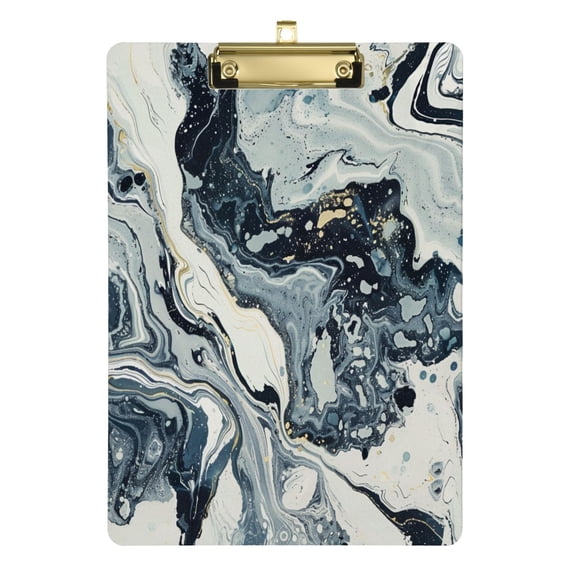 Blue White Marble Acrylic Clipboards A4 Standard Letter Size Clipboard 12.5" X 9" Clip Board for Students Teacher Office