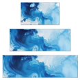 thumbnail image 1 of Blue White Marble Pattern Kitchen Rugs Sets Of 3,Kitchen Runner Rugs Non Skid Washable,Decorative Kitchen Floor Mats for Kitchen,Sink,Laundry,17"x30"+ 17"x47" + 17"x59", 1 of 6