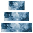 thumbnail image 1 of Blue White Marble Pattern Kitchen Rugs Sets Of 3,Kitchen Runner Rugs Non Skid Washable,Decorative Kitchen Floor Mats for Kitchen,Sink,Laundry,17"x30"+ 17"x47" + 17"x59", 1 of 6