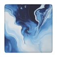 thumbnail image 1 of Blue White Marble Pattern Square Fitted Tablecloth with Elastic Edge,Square Table Cover,Washable Elastic Table Cover for Home Kitchen Party Decor 34"x34", 1 of 6