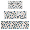 thumbnail image 1 of Blue White Mushroom Light Pink Pattern Kitchen Rugs Sets Of 3,Kitchen Runner Rugs Non Skid Washable,Decorative Kitchen Floor Mats for Kitchen,Sink,Laundry,17"x30"+ 17"x47" + 17"x59", 1 of 6