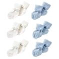 thumbnail image 1 of Blue & White Newborn Baby Socks By Nurses Choice - Includes 6 Pairs of Cotton Socks, 1 of 3