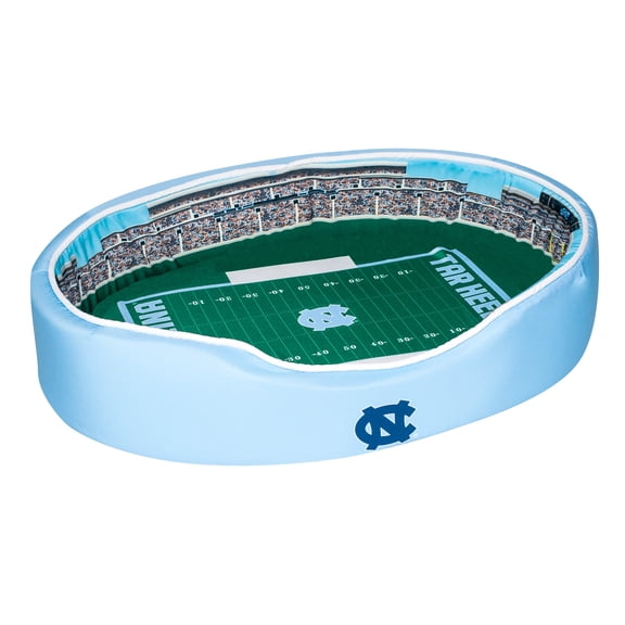 Blue/White North Carolina Tar Heels 34'' x 22'' x 7'' Medium Stadium Oval Dog Bed