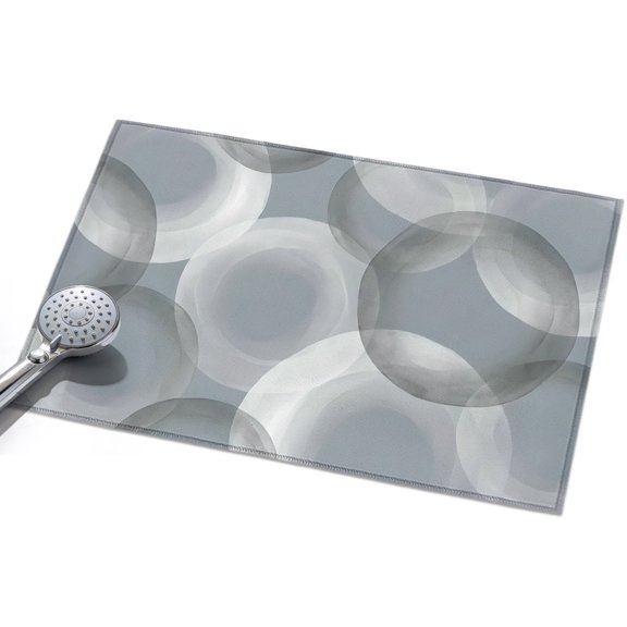 Blue White Ombre Circle Entryway Rug 2x3ft Washable Non Slip Bathroom Rug Low Pile Indoor Floor Front Door Mat Modern Abstract Art Green Rectangle Area Rugs Carpet for Kitchen Office Dining Room Home