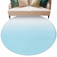thumbnail image 1 of Blue White Ombre Large Area Rugs for Bedroom Living Room, Soft Non Slip Carpet Bedside Rug, Gradient Color Modern Abstract Art Round Floor Cover Kitchen Accent Rug 7' for Dining Room/Office, 1 of 9