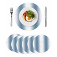 thumbnail image 1 of Blue White Ombre Round 13 Inch Placemats Set of 6, Modern Abstract Art Farmhouse Gradient HeatResistant Non Slip Place Mats for Dining Table, Wipeable Braided Kitchen Table Mats for Housewarming, 1 of 9