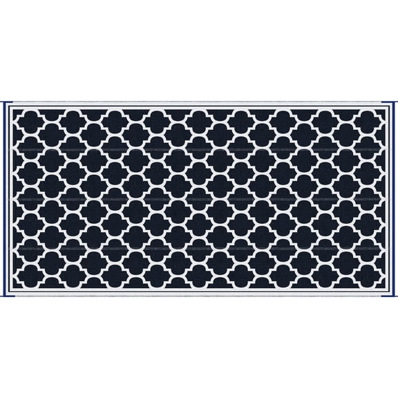 Blue & White Outdoor Rug / Fireproof-Free, Keep Away from Fire
