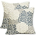 thumbnail image 1 of Blue White Pillow Covers 16x16 Set of 2 Boho Gray Polka Dot Throw Pillows Modern Trendy Print Decorative Outdoor Farmhouse Pillowcase Cushion Cover Linen Case Decor for Home Sofa Couch Bed, 1 of 6