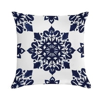 Blue And White Pioneer Flower Pillow Covers,Blue And White Pioneer Flower Throw Pillow Covers 18"×18" ,Living Room Sofa Couch Pillow Covers,Decorative Pillow Covers