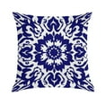 thumbnail image 1 of Blue And White Pioneer Flower Pillow Covers,Blue And White Pioneer Flower Throw Pillow Covers 24"×24" ,Living Room Sofa Couch Pillow Covers,Decorative Pillow Covers, 1 of 7