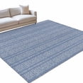 Blue White Pixels Rectangle Rug 8'x10' Modern Contemporary Abstract ...