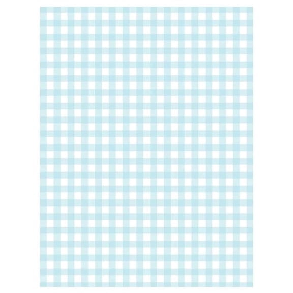 Blue & White Bingham Plaid Cake Topper, by TNCT